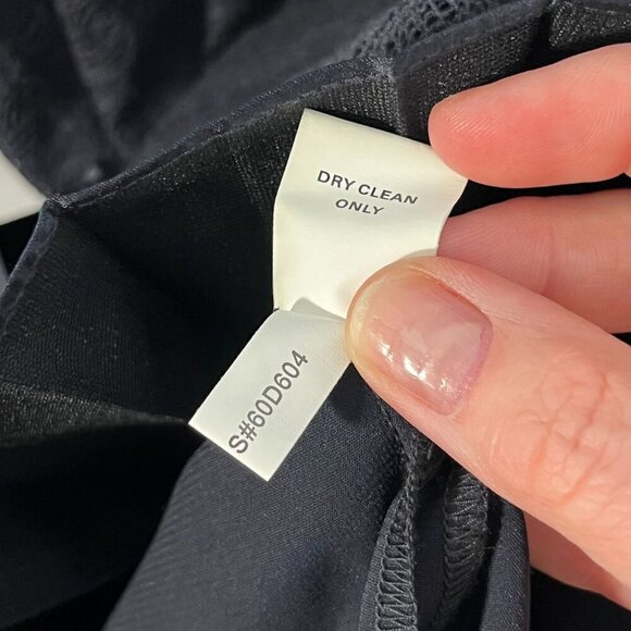 Phoebe Couture Navy Empire‎ Waist Surplice Neckline Pleated Bottom Dress Size 12 - Picture 14 of 14